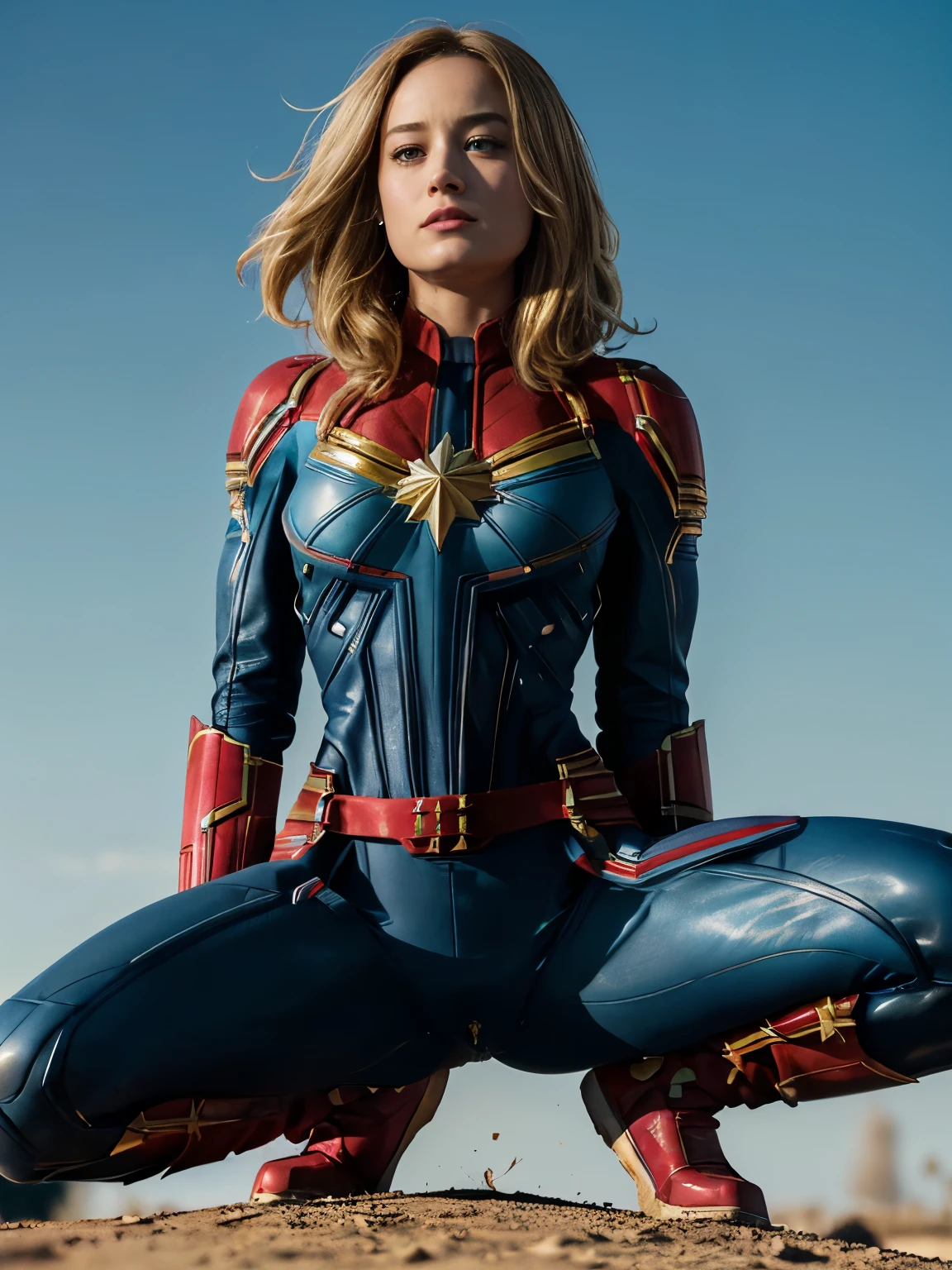 (masterpiece), best quality, expressive eyes, perfect face,(Cool Light),(Bottom Light),(The light illuminates the crotch), super high definition,4K,Super detailed,8k, ,((screaming Brie Larson open thighs manspread urination)),((captain marvel open thighs manspread )),((Carol danvers,)),puffy nipples,(camel ropes),pubic hair,((platinum blonde hair)),blue eyes,voluptuous,((clear sky)),shoot from below,((damage)), ((injuries)), ((blood)),((bruises)),((torn costumes)),(dark pubic hair),(partially visible vulva),,abs, navel,