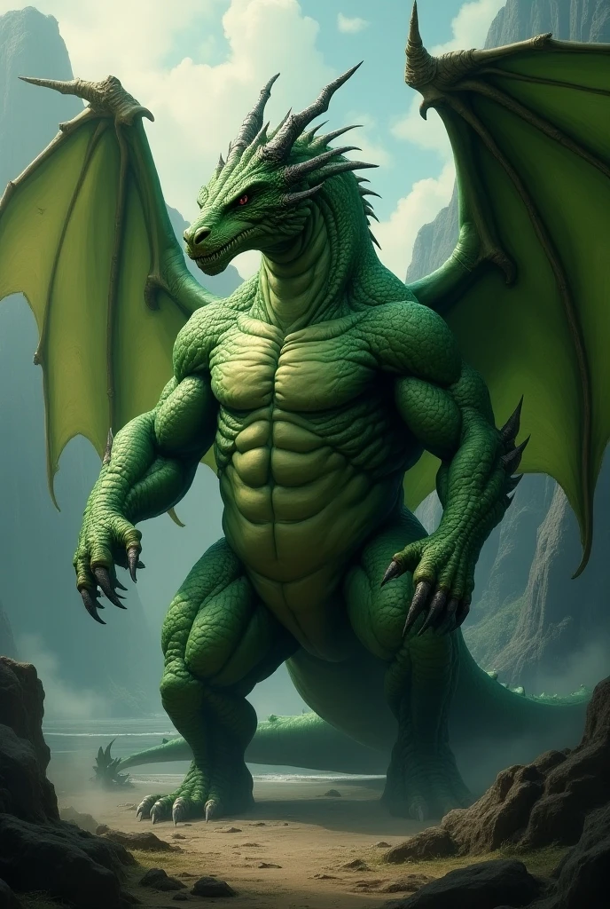 ((((feral)))), ((photorealistic)), dragon, ((((on all fours, feral dragon)))), side view, ((((dragon head in anus vore)))), size difference