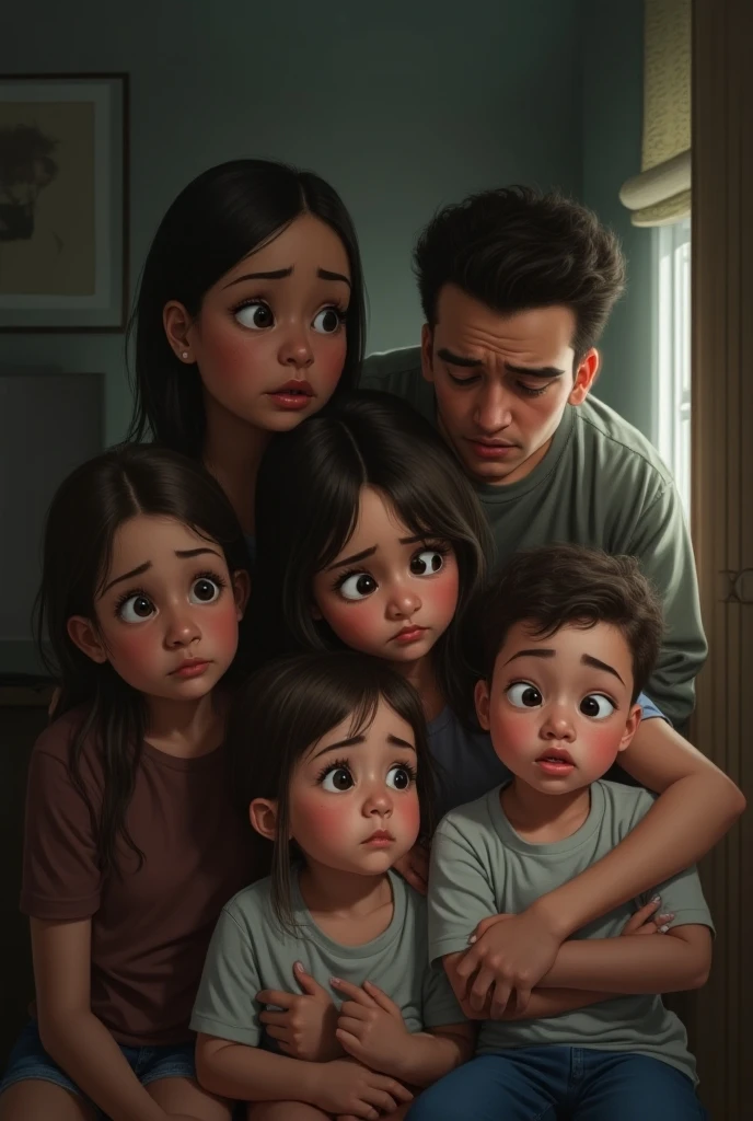 worried boy telling something to his mom and dad