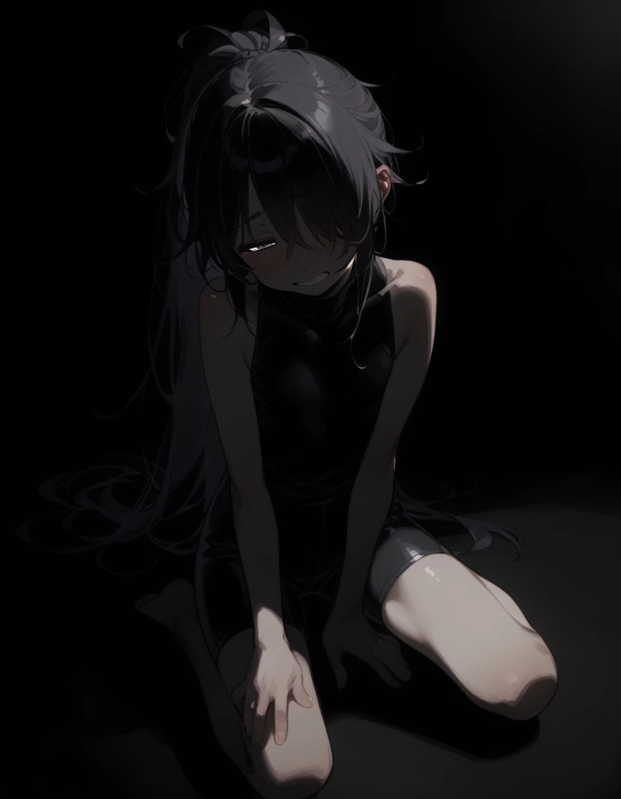 ultra detailed,((1loli)),((nsfw)),((nude)),((very long hair))),((black hair)),((tears)),((surprised)),((excessive cumdrip)),(((cum in pussy)))