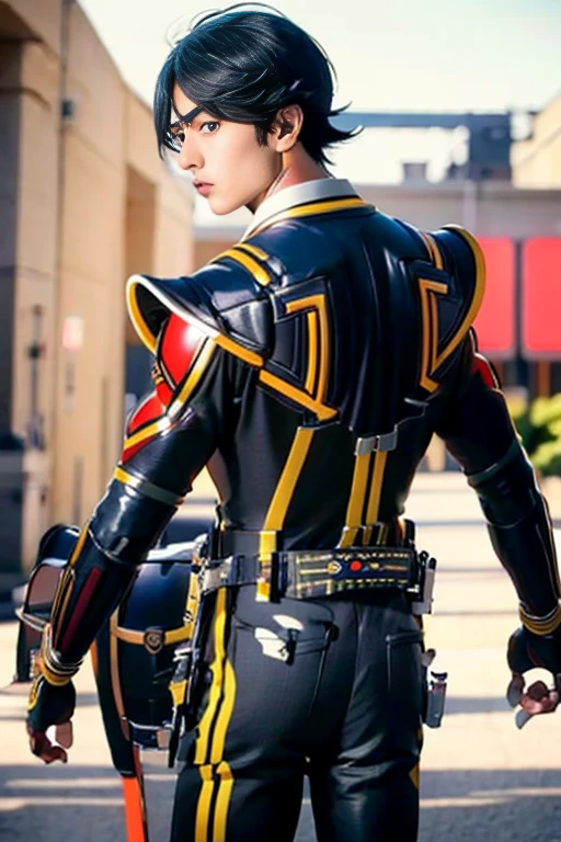 (High-definition CG), ( Best Quality ), (High-definition CG), ( Best Quality ), ()Kunihiro Horikawa , (Overall view)      beautiful and sexy young man , 18 years old,      toned and muscular    ,  With a cool and handsome face    , SharpEye, ,  I have a big butt , Big Ass Kamen Rider costume  