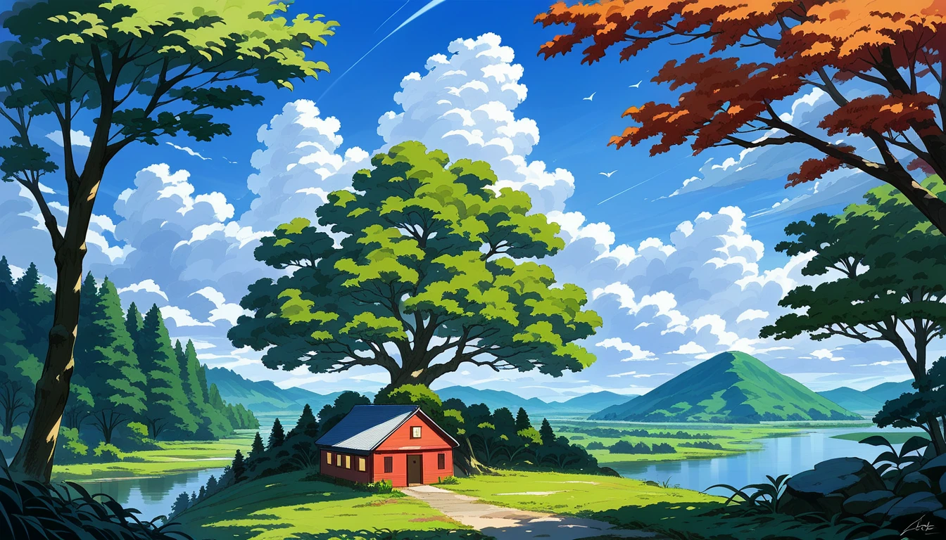 house under a tree in a field at night, Shadow, mysterious, beautiful, Contrast, dynamic, beautiful Anime Scenery, Landscape painting, Beautiful digital painting, Andreas Rocha, illustration of a beautiful artwork, Awesome Wallpapers, Raymond Han, tall beautiful painting, Studio Greeble Makoto Shinkai, beautiful wallpaper, Anime Scenery, incredibly high detailed, pine treehouse, studio ghibli sky,anime background art, very high detailed, anime nature, anime scenery, studio ghibli sky, anime background art, very high detailed, anime nature, by sylvain sarrailh, anime scenery, makoto shinkai.