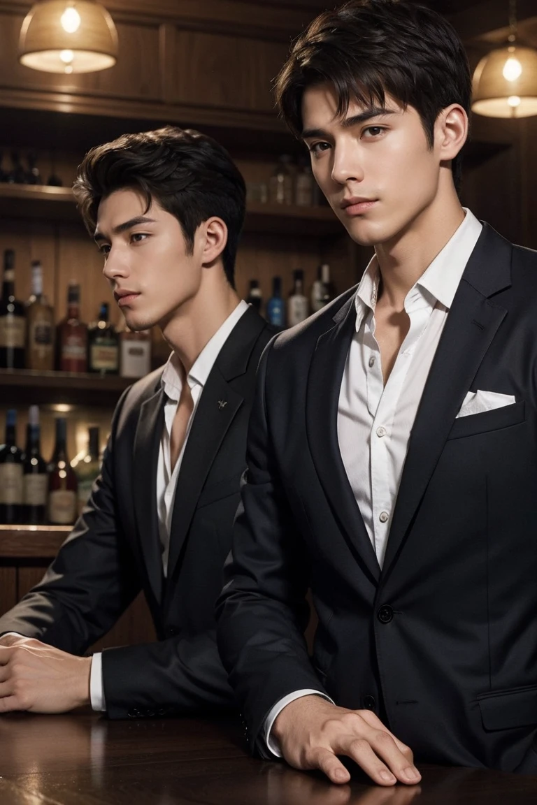 Business Success 20-year-old male King italian suit Men who are popular One person