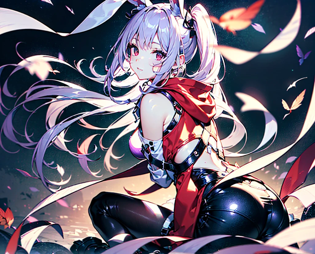 ((Finest quality)),(超A high resolution),(ultra-detailliert),((Best Anime)),sharpnes,Clair,Art with astounding depictions, (1人の女性),(greyt hair,Side tail),(off shoulders,Sheath Dress:1.4),small tits:1.5