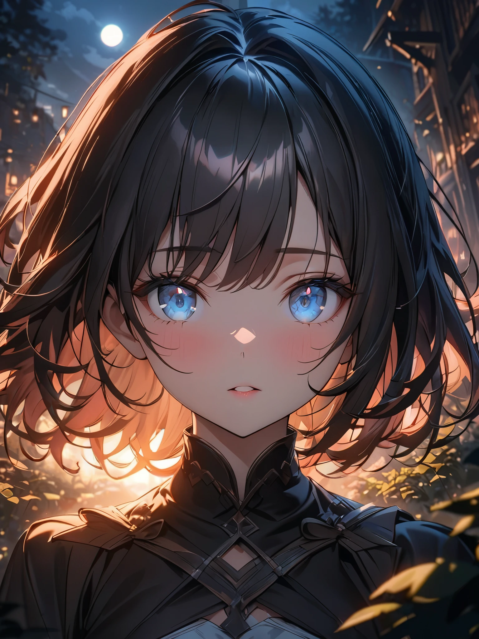 Anime Waifu beautiful detailed eyes, beautiful detailed lips, extremely detailed eyes and face, longeyelashes, 1girl, sensual, young woman, medium breasts, beautiful feminine face, nice thighs, slim, sexy, erotic, beautiful clothes, perfect body, cinematic lighting and framing, (best quality,4k,8k,highres,masterpiece:1.2),ultra-detailed,digital painting,portrait,glamorous,highly detailed,soft lighting,warm color tones a beautiful girl with a ponytail and black hair, smiling shyly with a blush, wearing a black sailor suit and pure white underwear, her skirt blowing in the wind, full body shot, masterpiece, ultra-detailed, cinematic lighting, vibrant colors, soft focus