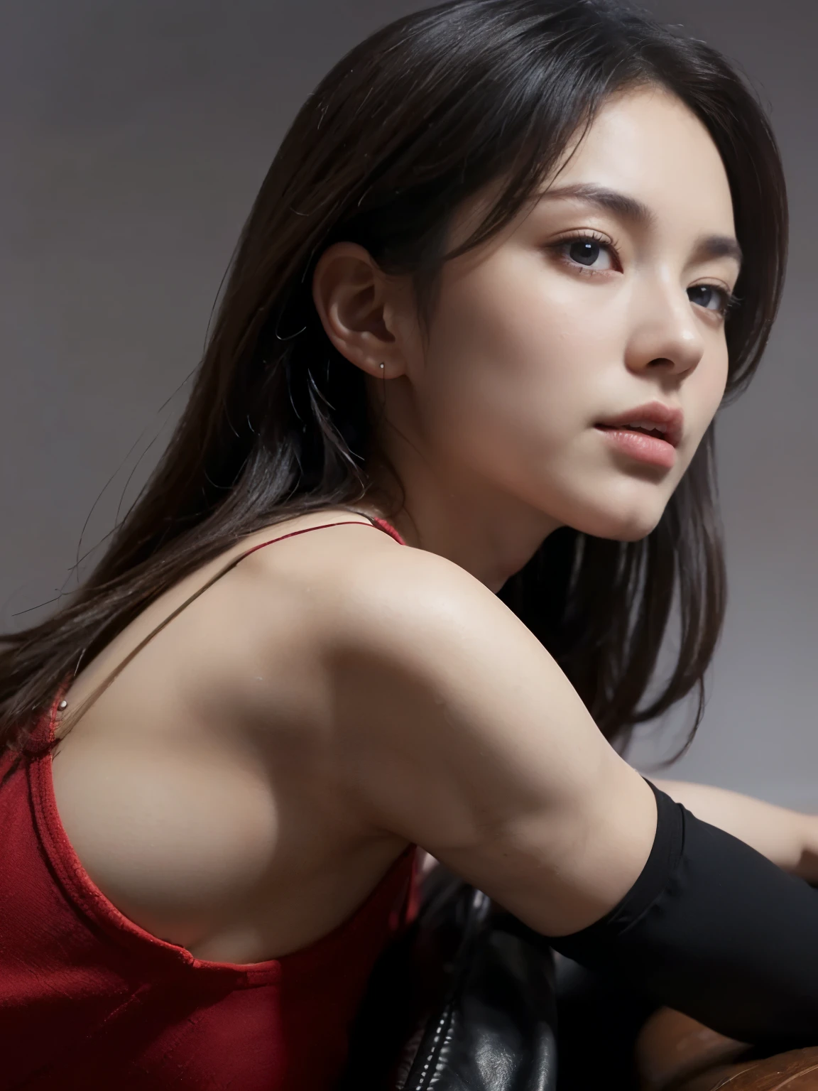 ((((Best quality))))、(((Ultra-precision CG16K wallpaper)))、(((masterpiece)))、((( very detailed)))、(((Super Extreme Detail)))、1people'women、mature woman、24 year old female、((Japanese face))、(( Very Beautiful Woman ))、((My Shiraishi:1.5))、((semi long Hair:1.3、Blunt bangs))、(shiny brown hair)、 beautiful and delicate eyes、brown eyes、Raised an eyebrow、high nose、small nostrils、small mouth、Alluring lips、Beautiful breasts、((C cup size breasts))、split、plump body、((A slim body type))、Perfect proportions、 perfect anatomy 、Perfect composition、Beautiful detail shading、Beautiful natural lighting、 Beautiful Detailed Light 、Depth of recorded boundary、(((High saturation)))、(((really:1.9)))、((Vivid:1.5))、((edge:1.6))、((Beautiful skin))、((Skin texture))、((Real skin feel))、(((cowboy shot、femur:1.5)))、((Overhead view:1.8))、((Open mouth and surprised face:1.4))、(eyes looking at me:1.5)、Weekly bedroom、Bright sunshine、Natural light、(((Lie on your back on the bed:1.6)))、(supine position:1.5)、(((Open front shirt_white clothes、panties_white clothes:1.6)))、((earring、Wearing a necklace:1.3))、