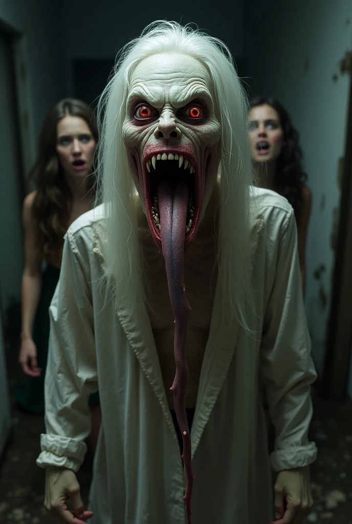 Horrofic photo of a girl,  <lora:reelhorror141:1> reelhorror,  dismemberment, drooling, ((looking at mirror)), blood,  injury, mutilated body, in a hospital, , hard lighting, ambient rim lighting, full body, chains, realistic,(8k)  (muted colors:1.2), cinematic, filmic, (rutkowski, artstation:0.8) <lora:add_detail:1>   full-length shot,  pov scene, pov <lora:epi_noiseoffset2:1>