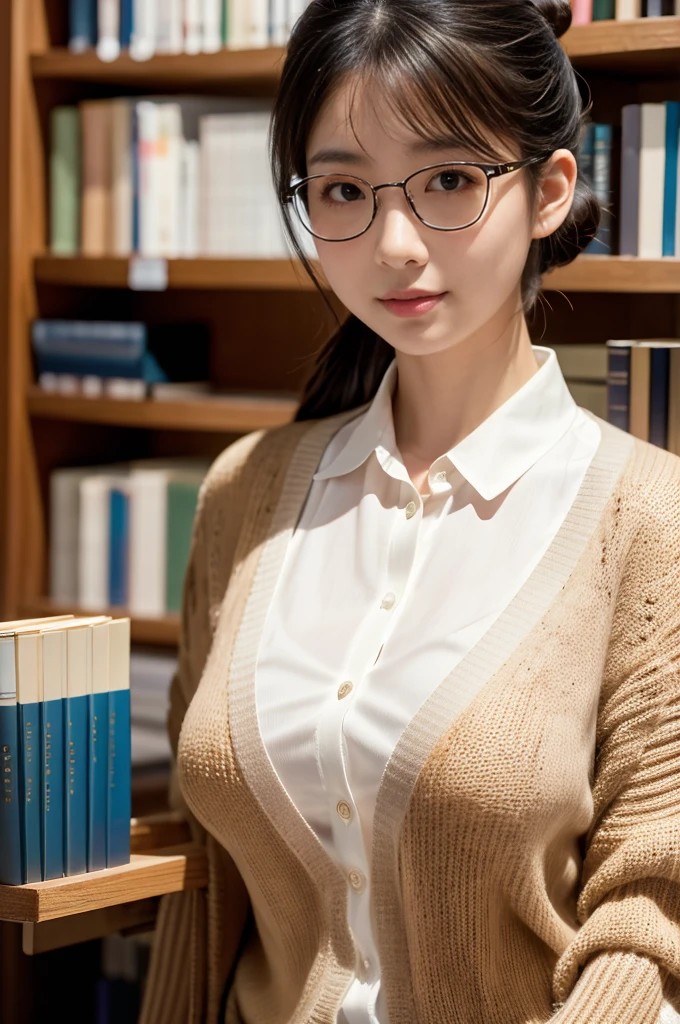 full naked, 1 old naked woman,(professor:1.2),full nude, flat chest, tiny chest, small breast, professional and scholarly attire,glasses for an academic look,neatly tied hair,intelligent and approachable expression,(holding a book or academic papers:1.3),university office background with bookshelves,academic awards,and research materials,soft ambient lighting,(engaged in academic work:1.2),close-up shot,exuding expertise and wisdom,nice hands,perfect hands,8k,Best quality,realistic style,nude, naked