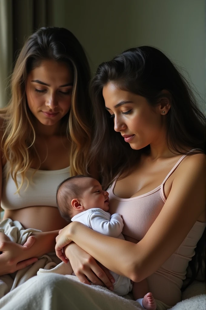 on mother belly, colour, real photo