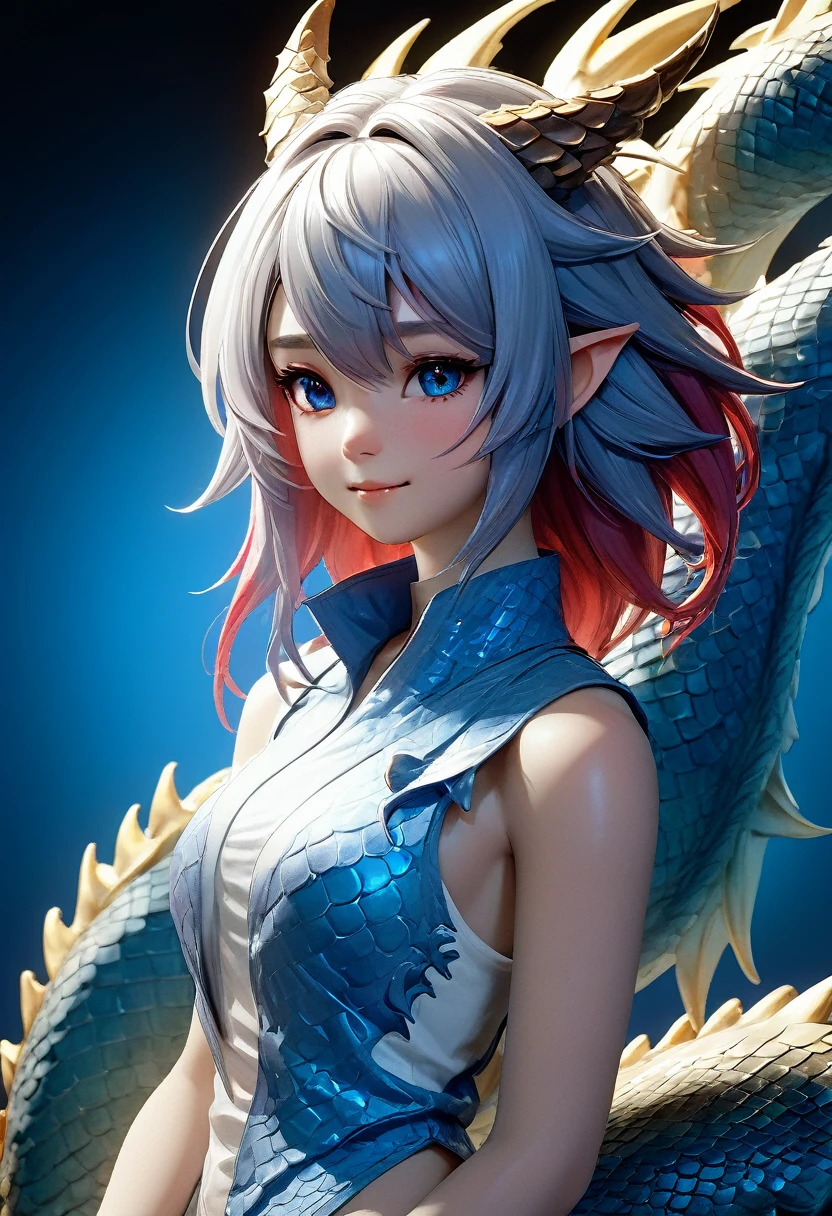 Femboy dragon, feminine, solo character, 8k quality, ultra realistic, 3d render, digital art, beautiful and detailed portrait of a (((feminine))) anthro dragon, kenket, Ross Tran,ruan jia, uploaded to e621, zaush, foxovh, cinematic lighting,(((shy, seductive))) smile, looking at viewer, no fur, red scales, dragon, femboy, plump body, feminine body, shy expression, wearing white tanktop, wearing blue slacks, soft body, very weak, very lean, ((presenting behind)), hand on behind, spreading behind