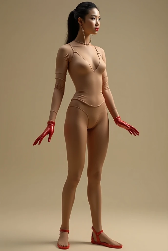 NSFW:1.6,((highest quality)), ((masterpiece)), (detailed), Perfect Face,裸のcute日本の女の子、Stand up、1 person、Large Breasts、cute smile、(Posing with legs open、whole body、Completely naked:1.5)、highest quality, shape, Super detailed, finely, High resolution, 8k wallpaper, 完璧なダイナミックな構shape, detailed and beautiful eyes, iris、Natural color lip, 20-year-old girl、cute、Beautiful eyes that are detailed and mischievous,cute poses、whole bodyショット、from the front、(Diagonally below,Condescending angles,too long legs,Hands on hips,Emphasizing long legs:1.3)