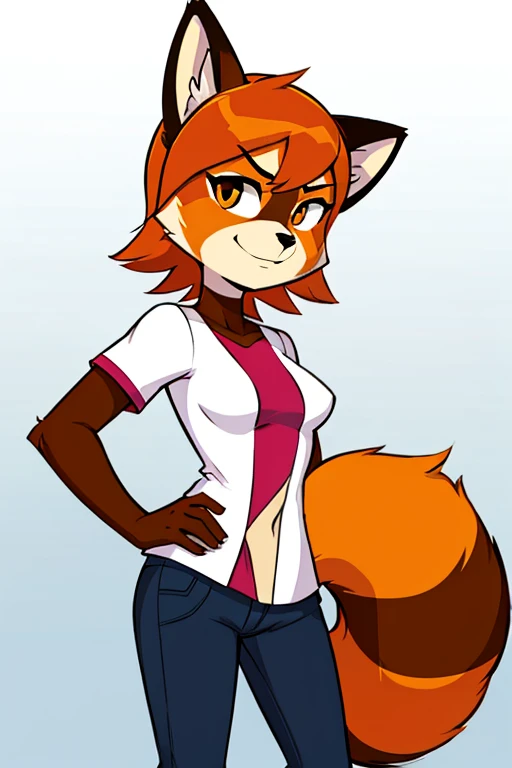 Female furry red panda ben 10 style