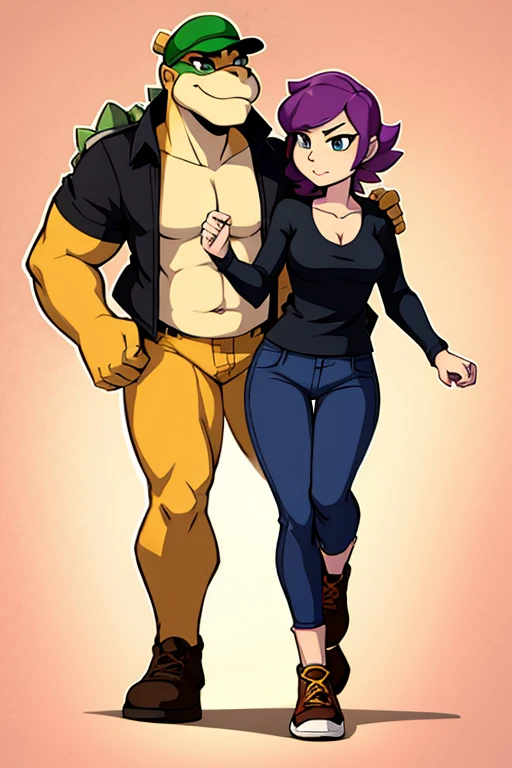 Female furry purple koopa ben 10 style