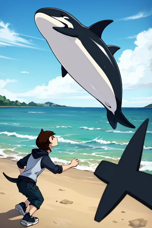 Female furry orca killer whale ben 10 style