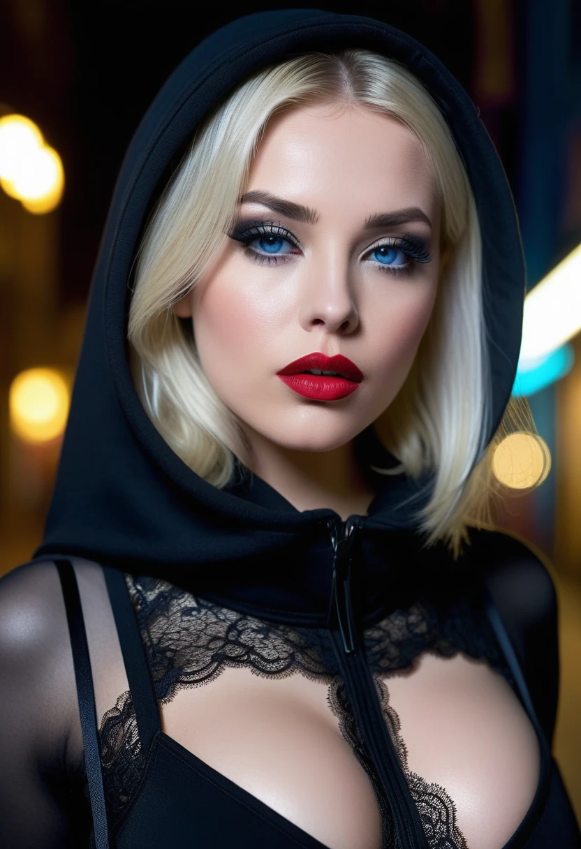 8K, Top Quality, Intricate Details, Ultra Detail, Ultra High Resolution, Masterpiece, close up shot, (full body: 1.1), Slender, Smile, (Makeup: 0.4), ((,)), (Fluffy blue Eyes: 1.21), (()), 1girl, solo, 1 girl, ((cammy white, blonde hair, bangs, short hair, blue eyes, antena hair, abs, scar on cheeks )), close up shot, , ((tall)), (((fit body))), (((slim face))), sharp face, (( )) , (detailed face), sharp face, small lips, ((abaya,)), , ((abaya)), detailed face, detailed breast,((abaya)) , ((detailed nipples)), detail ass, Narrow Waist, Skinny, tall , 175 cm tall, Muscular, Navel, Exposed Abdomen, Pointed Chest,, Beautiful girl with accentuated slender abs: 1.4, Six Pack Abs: 1.4, Bust Botox, Big, Perfect Body, detail leg, (( dark background)), black background,