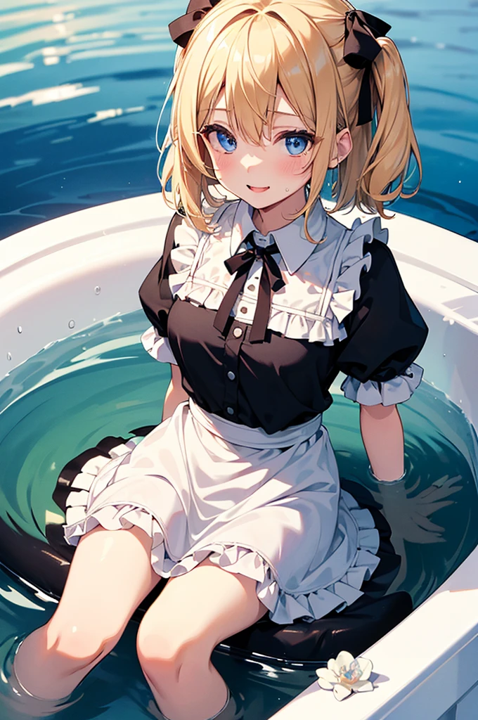 (((Super best quality))), ((high resolution)), (((detailed))), (((Attention to detail))), (((Shorthand)))In the water, Excited, Ocean底
Maid clothes, White apron, Headband, (Fashionable clothes)
Gothic Dress, ribbon, Maid clothes, (白と黒のMaid clothes), (((Normal collar, Short sleeve, Long skirt, Classic)))(Waterlogged), In the water, Ocean, Wave, 荒Wave, Water Play
((Even my clothes are wet 1.1))((Even my clothes are soaked in water)), Water Drop((服にもWater Drop1.1)), ((Deep water depth)) ((Deeply immersed)), (((Water drips from the clothes)))
Blonde, Blue Eyes, Small breasts, smile, Pose with outstretched hands