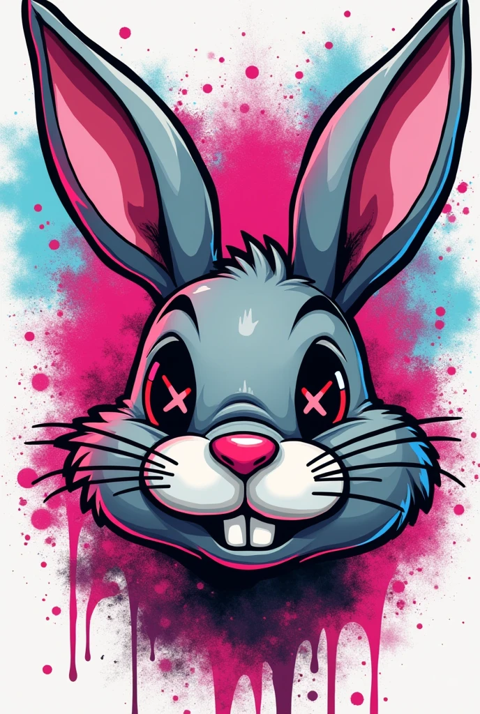 a tattoo logo, a gangster rabbit doing a "G-shape", minimalist theme, angry mode, eating a carot, dark colored, best picture quality, highly detailed, ultra resolution