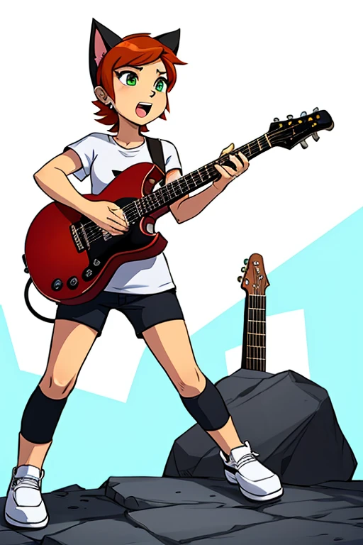 Female furry rock star pop music singer idol cat ben 10 style