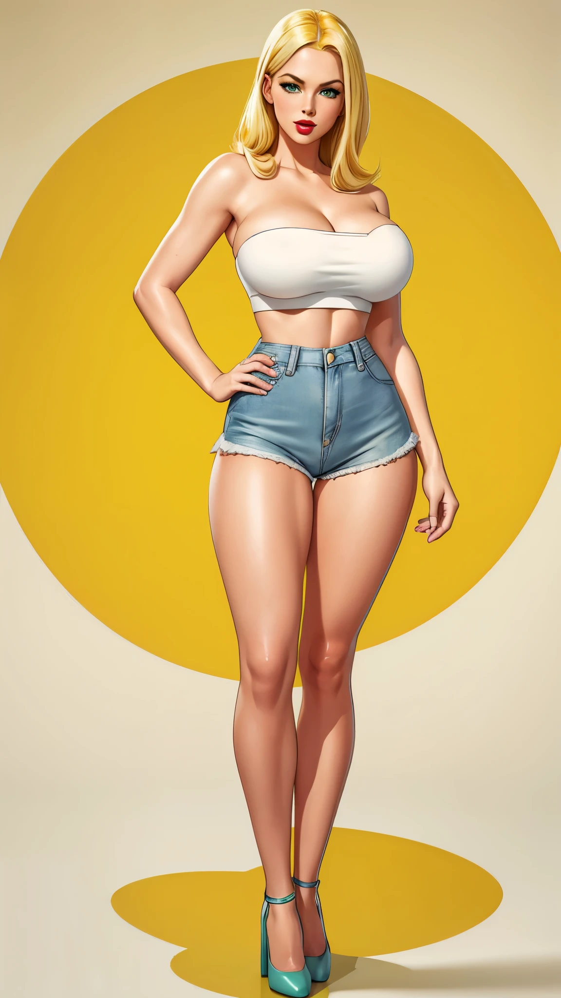 ((masterpiece)),(((Highest quality))),Thin thighs,Long legs,An 18-year-girl naked nipples, and accentuating her cleavage.:1.5,The best smile,Short blonde hair:1.5,short side wave,Carrying a black backpack,I'm big-boobs nipples full nude