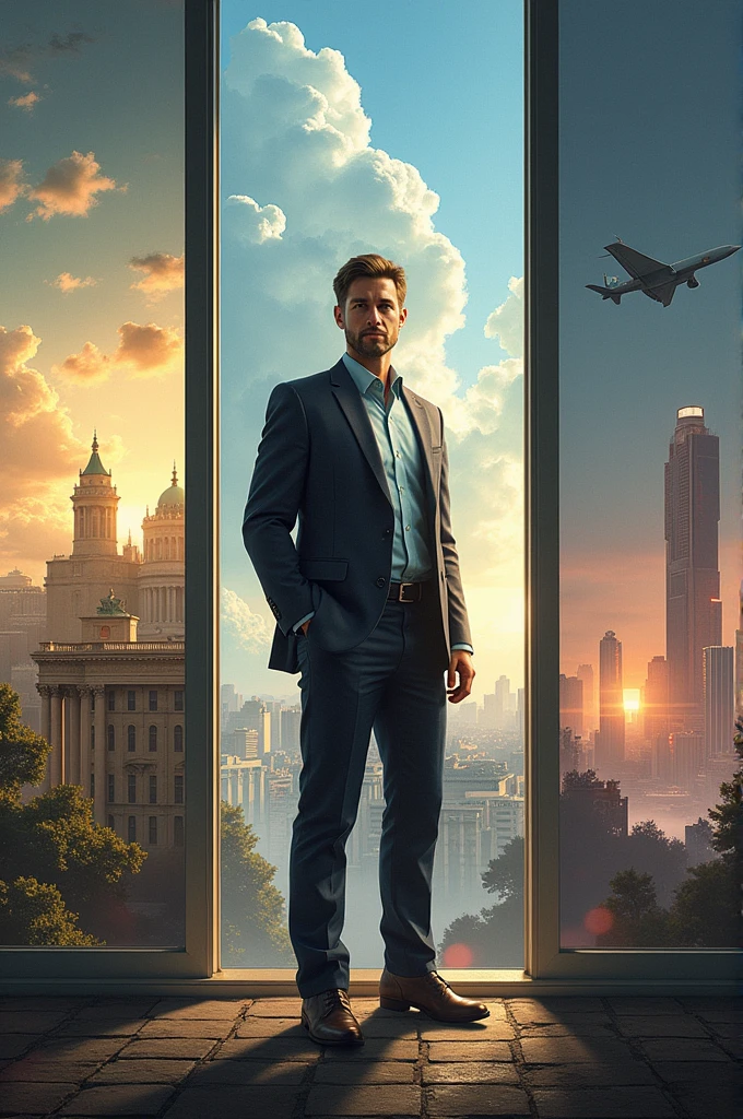 Change background city. Handsome boy. Best quleaty