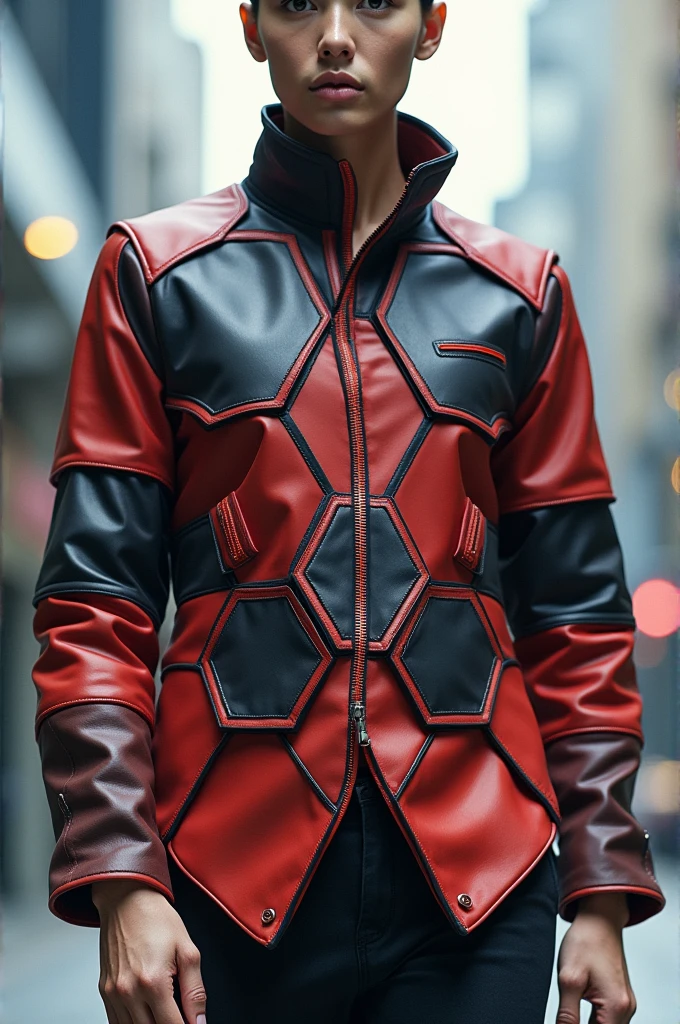 Generate image of a luxury jacket inspired by sports cars 