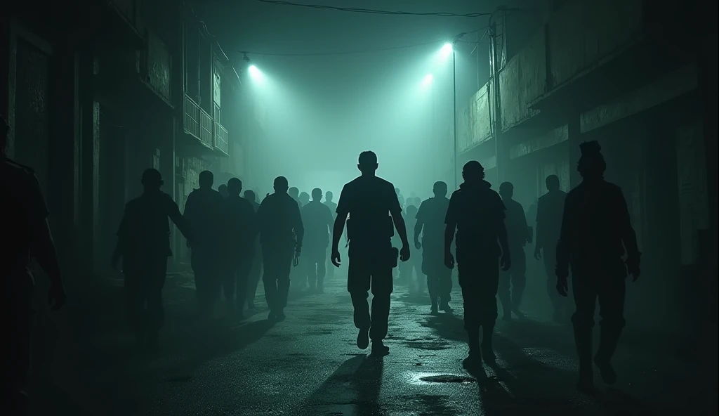 Create a YouTube thumbnail, where students and mobs gather around 9pm beating Bangladeshi Ansar force with sticks, while Ansar force members try to run away.

Details are Belows:

Background: Use a dark, nighttime background to convey the setting at 9 PM. You could use an image of a street or campus at night.

Foreground: Include silhouettes or blurred figures to represent the students and Ansar forces. This can help maintain anonymity and reduce the potential for sensationalism.

Action: Show the motion of the mob with blurred lines to indicate movement. For the Ansar forces, you can depict them with raised hands or in a defensive stance.

Title: Add a bold, large font title, such as "Clash at Night" or "Student Mob vs. Ansar Force."