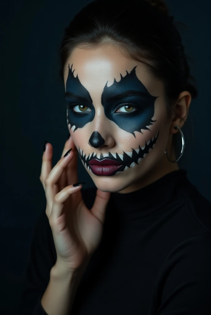 Skull makeup cartoon face design