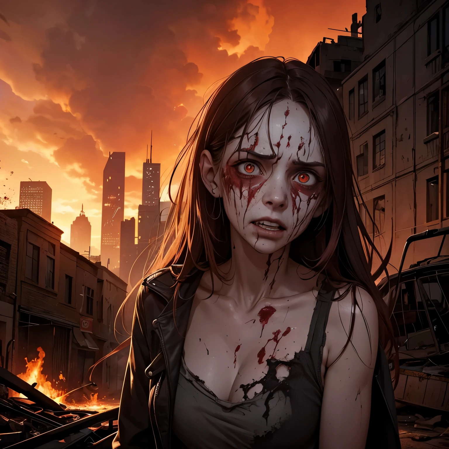 realistic concept art, (establishing shot:1.1), (beautiful and aesthetic:1.1), ultra detailed, masterpiece, best quality, depth of field, angled perspective, wide angle lens, asymmetrical background, (enhanced shadows:1.1), vibrant colors, BREAK
(There's blood in the streets, it's up to my ankles (she came)
Blood in the streets, it's up to my knee (she came)
Blood in the streets, the town of Chicago (she came)
Blood on the rise, it's following me
Think about the break of day
She came and then she drove away
Sunlight in her hair:1.6), BREAK
 <lora:silhouette_20231024094159:0.6> <lora:UrbanAerial_1024_test_2:0.6> <lora:Raid_Arbiter:0.7>