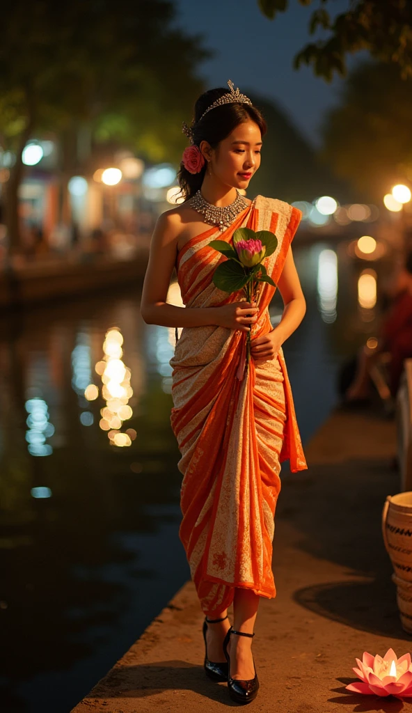 songkran,(((She doesn't have an umbrella))),Wet roads , soaked through,drenched, Dripping, Wet Face,Wet clothes, Wet Skin, Wet Hair,A young woman with a cute face like an idol,chest,((chestの谷間)),((Full body portrait)),(White blouse),cling,RAW Photos,Genuine,Genuine,High resolution,RAW Photos,masterpiece, Genuineistic, beautiful