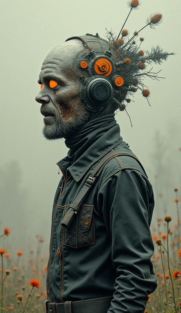 cinematic photo a person with a skeleton face and headdress <lora:Melting_world:0.9>, 35mm photograph, film, bokeh, professional, 4k, highly detailed