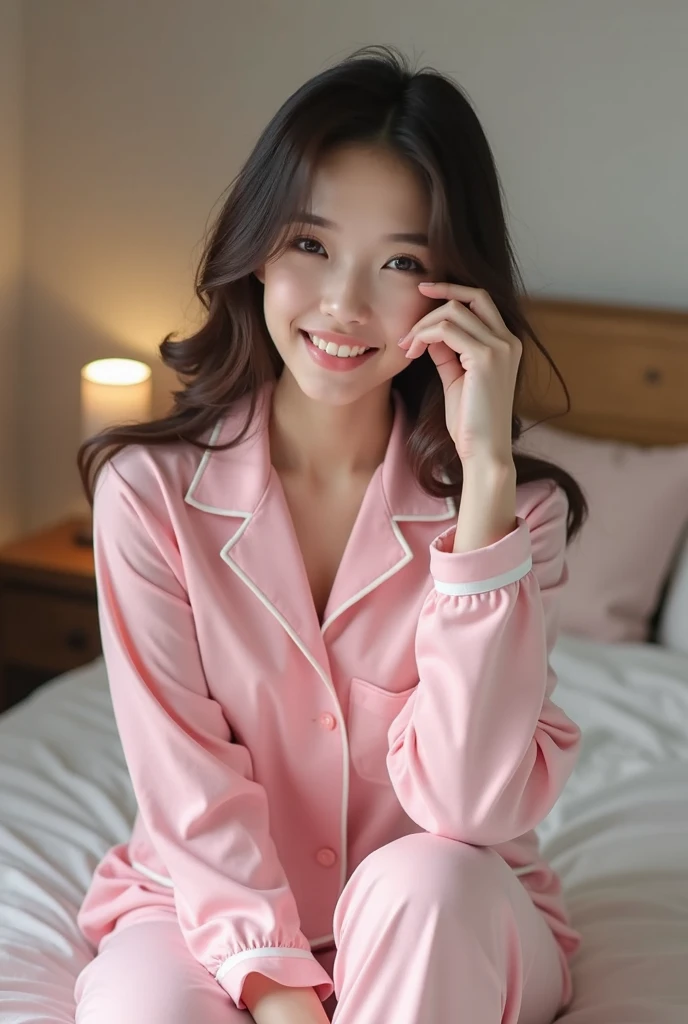 jinnytty, a woman wearing pajamas in bedroom <lora:jinnytty:0.85>