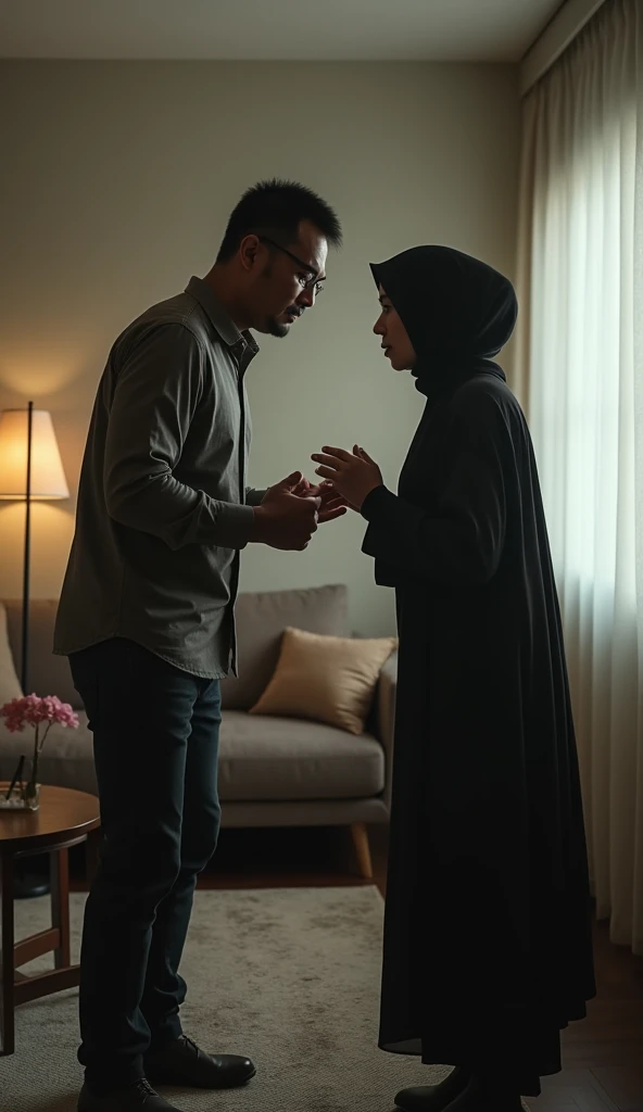 A Somali man and his wife are fighting