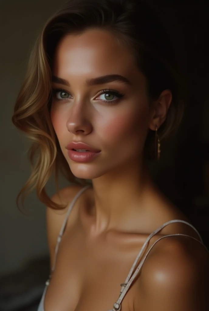 a beautiful, hot, italian women,Wink,
seductive face blue eyes, ultrarealistic BLUE EYES,hyper detailed perfect eyes, Photorealism, studio lighting, masterpiece, longeyelashes, elegant pose, (very large breasts), (underboob:1.9), Decollete,(big eyes:1.5), high ponytails