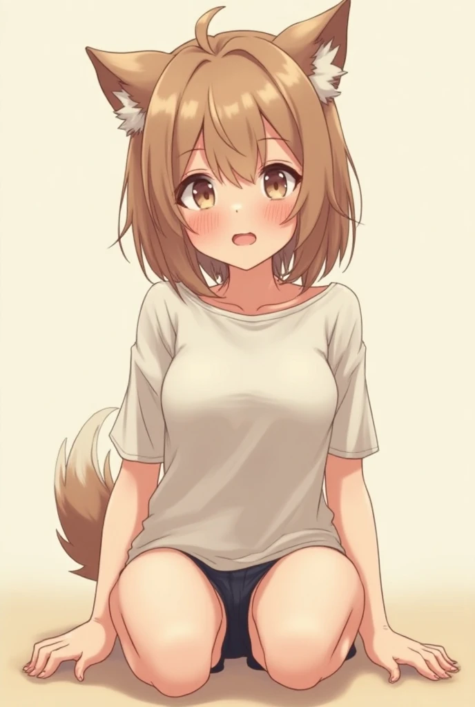 (masterpiece, best quality;1.3), highly detailed images, super detailed, girl pulling down pants, bra small breasts,cat ears,Naked,Undressing,exhibitionist girl,naked,NSFW,tits,小さいtits,Squatting and crawling on all fours,「ω」mouth