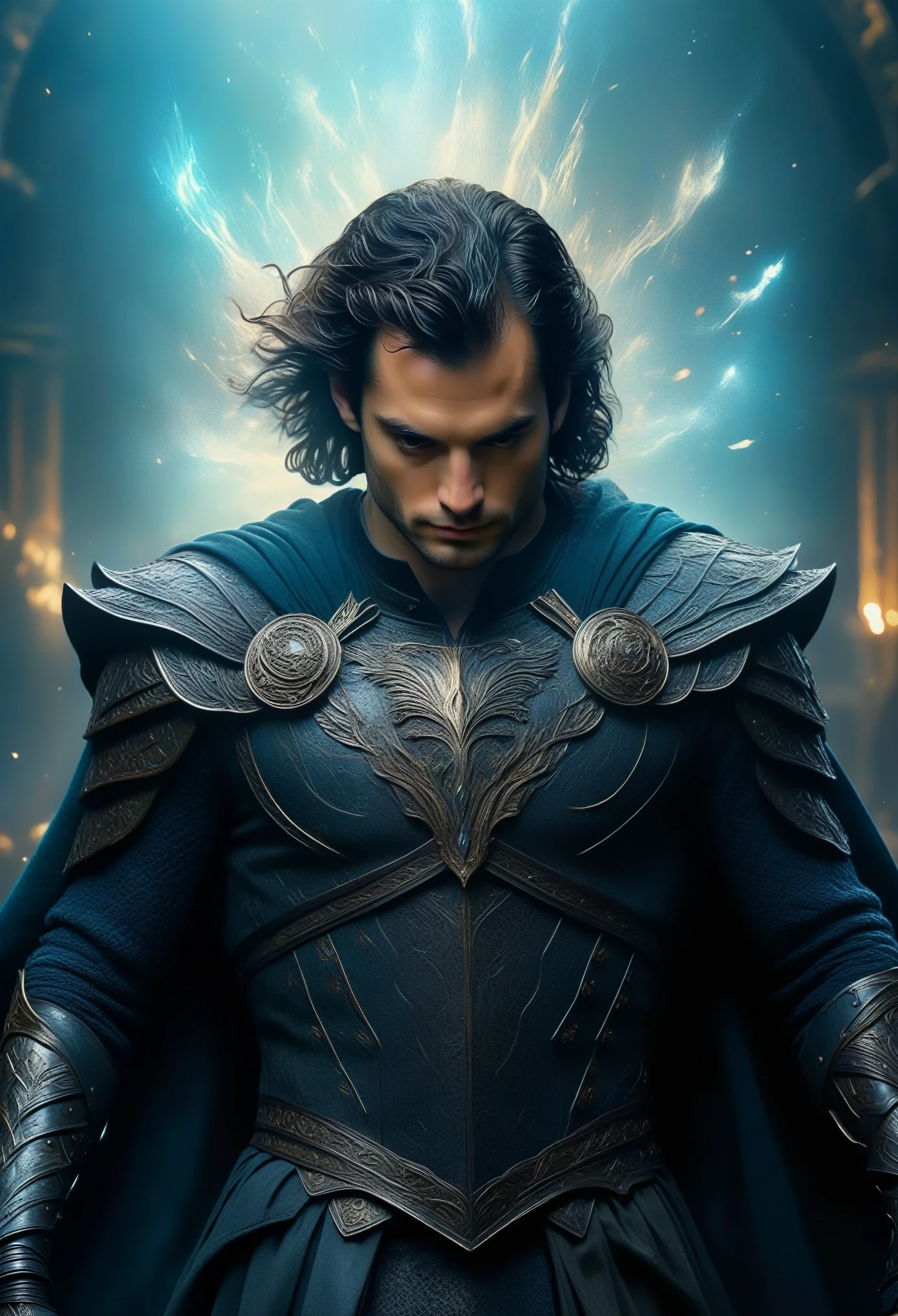 score_9, score_8_up, score_7_up, score_6_up, score_5_up, score_4_up, (best quality,4K,8k,highres,masterpiece:1.2), (super realistic photo:1.6), 1 girl highly detailed portrait of Henry Cavill, fantasy character, photorealistic, dramatic lighting, chiaroscuro, intricate costume design, ornate headdress, mystical atmosphere, ethereal glowing energy, dynamic pose, cinematic composition, vibrant colors, dramatic shadows and highlights, ultra-detailed, 8k, photorealistic, masterpiece