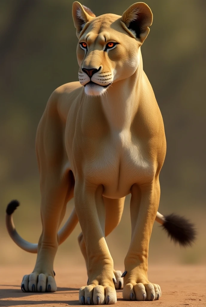 Feral lioness, Nala, high resolution, realistic, Soft, 4K, upscales, high detail, Delicate fur, ((The tail in the right place)), green eyes, bedroom eyes, white sclera, lifted tail, hyper canine pussy, savanna, large eyes, presenting pussy, looking back at viewer, 1 lion tail, black canine pussy, dripping canine pussy, cub, young, smug look, detailed eyes, beautiful eyes, ass up, ass out, hind legs spread