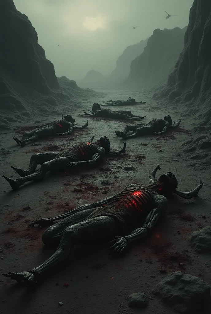 masterpiece, of the highest quality, (High detail:1.2), creepy corner, Multiple bodies, corpses, Rotten meat, broken bone, bones, skeleton ,rotten skin, zoombie, blood, creepy, death, horror, dark , darkness, swamp, horrible creatures rotting body, sharp objects, living death, buzzing, blood, rotten organs, viscera, dark macabre, virus, viruses and spores, mutants, mutations, altered DNA, Sunset, post-apocalyptic, amputations, trauma, late, bites, lacerations, hematomas y teratomas, post-apocalyptic background.