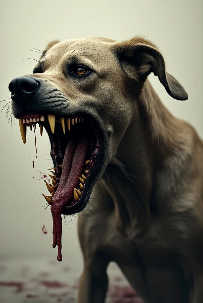 A dog with only its skin left Bone went looking for food in the landfill. He lay there convulsing violently and vomiting blood violently. His whole body was swollen with pus.He was breathing heavily.The dog has ulcers all over his body and he on verge of dying because he eat dog bait.He dead and start rotten.He cried