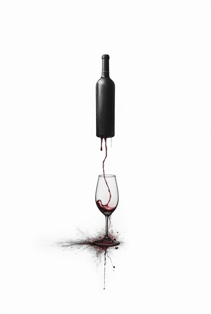 A small syringe dripping blood with a black background