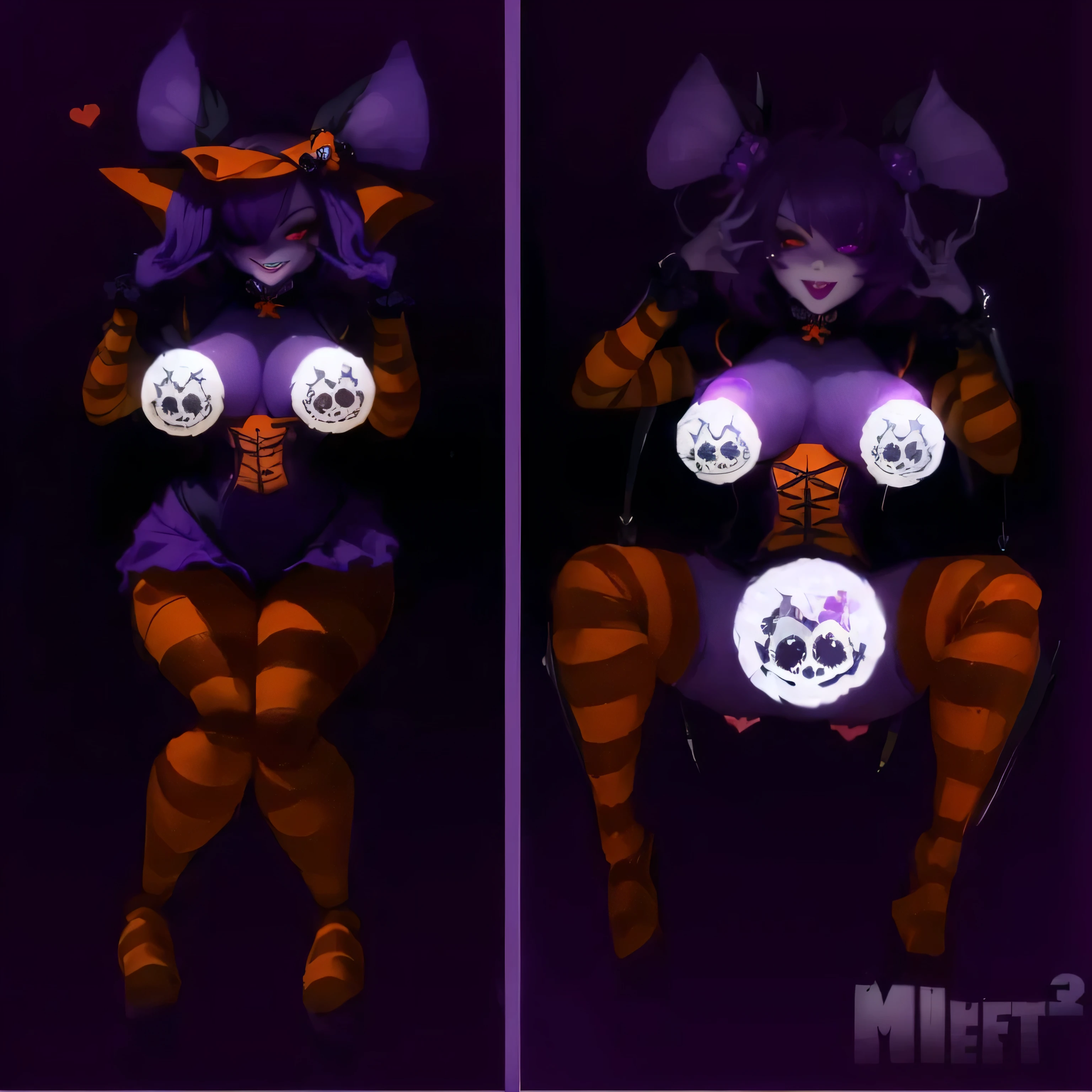 masterpiece, best quality, a beautiful and detailed portriat of muffet,(muffetwear), monster girl,((purple body:1.3)),humanoid, arachnid, anthro,((fangs)),pigtails,hair bows,5 eyes,spider girl,6 arms,solo,smile, clothed, open mouth, awesome and detailed background, holding teapot, holding teacup, 6 hands,detailed hands,((spider webs:1.4)), storefront that sells pastries and tea,bloomers,naked,inside, lying on a white bed, facing,wide angle lens, ((fish eye effect)) ,armwear,thick thighs, thighhighs, naked, nude, nsfw, detailed pussy