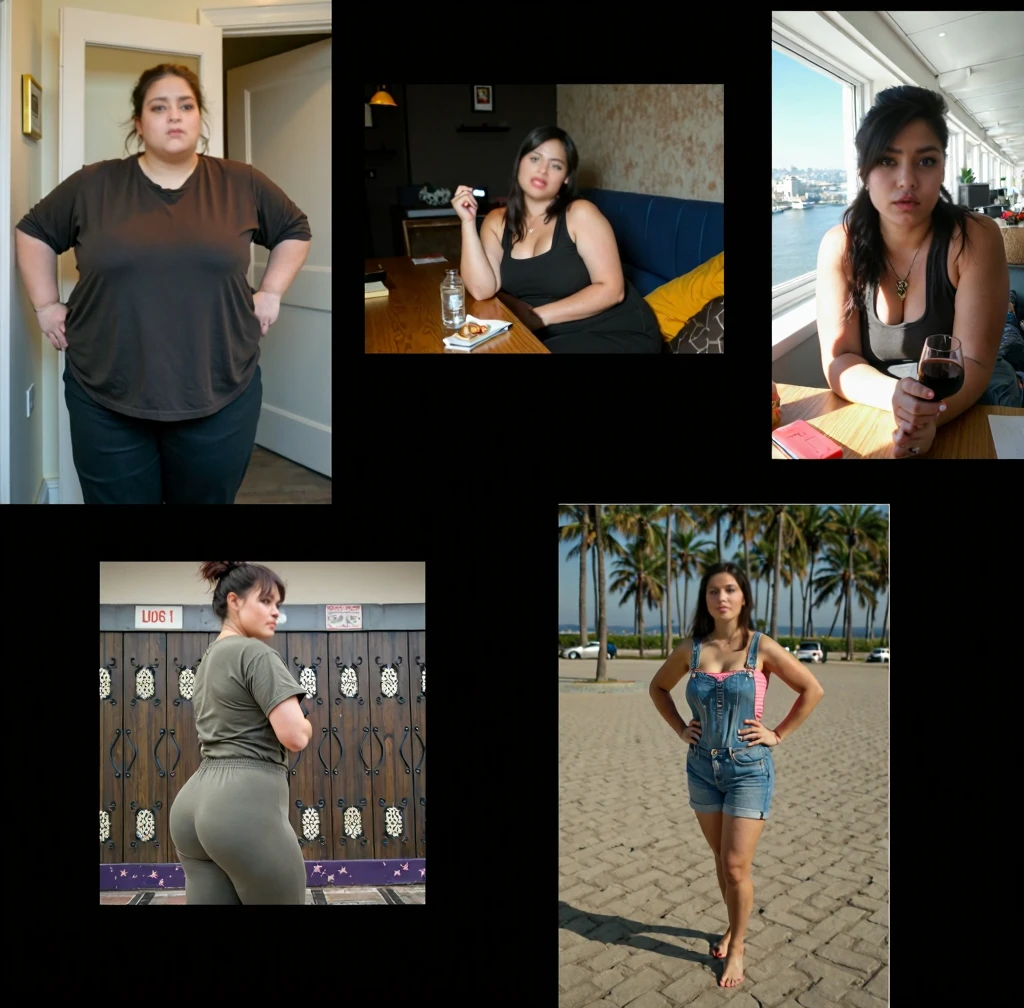 arafed woman sitting on a ledge and taking a selfie, mid-transformation, transformation, skinny waist and thick hips, kimberly asstyn, very inspirational, obese ), 3 0 years old woman, she is about 30 years old, she is about 3 0 years old, 30 years old woman, before and after, lisa kristine, by Meredith Dillman