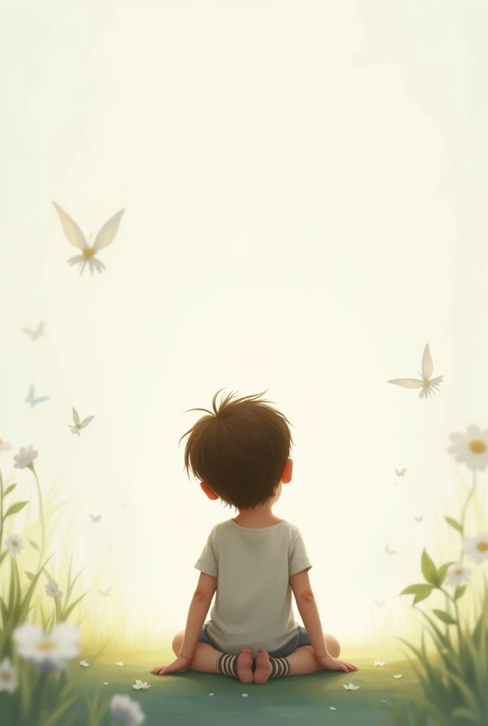 Boy very sad looking towards sky