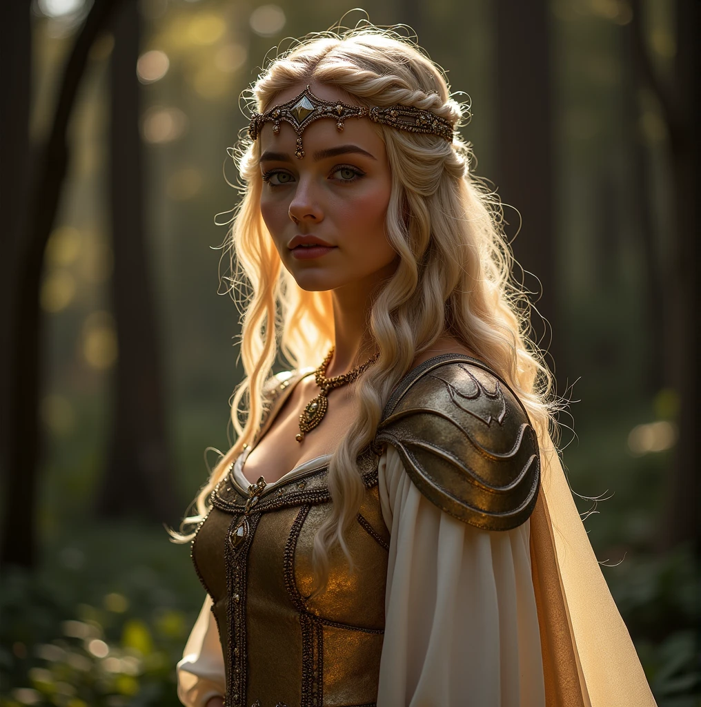 a photo of gabsy1 dressed as a female beastmaster, (beastmaster outfit), (holding crossbrow), subsurface scattering, Photorealistic, Hyperrealistic, Hyperdetailed, analog style, hip cocked, demure,detailed skin, matte skin, soft lighting, subsurface scattering, realistic, heavy shadow, masterpiece, best quality, ultra realistic, 8k, golden ratio, Intricate, High Detail, film photography, soft focus
