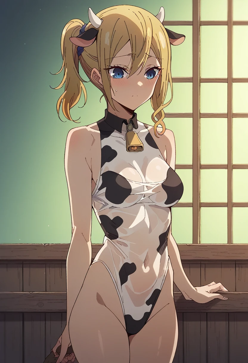 Hayasaka Ai, cow see-through leotard, medium breasts 