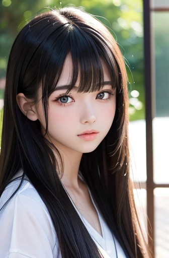 Best Quality,masterpiece,Very detailed、High resolution, Very detailed, Best Quality photos,Teen,age 15,High school girl,Idol,beautiful girl, Long Hair, straight, With bangs, Black Hair,Detailed eyes, Big Eyes,cute, cute,  cute Japanese woman staring at I、Very delicate and beautiful face,,one&#39;s home, Lie down in bed, Perfect dynamic composition,(Wavy Hair:1.2),Fair-skinned girl, kind,Junior high school students,Kneel on the floor,Big Same, Pussy, Pussy, Nipples, I can see your panties,Slender thighs seen from the front, 18 years old, Data,Adorable , 美しいJunior high school students, Big Eyes, 美しいHigh school girl, Selfie, Personal photo shoot,Angle of Selfie,Women&#39;s Room,indoor , Colorful clothes, Colored underwear, High school girl（Hmmmm）,She smiles happily at me, Natural Hair