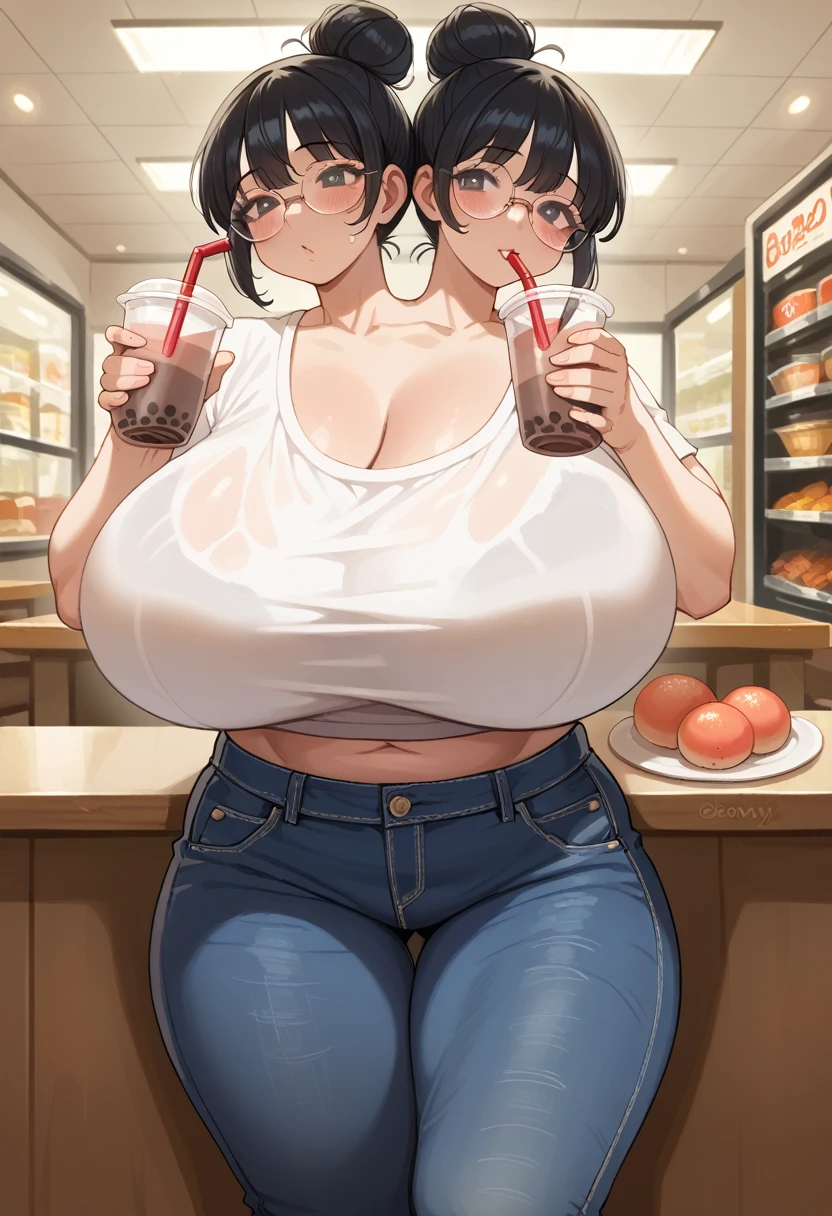 A MILF、ultra gigantic tits、Hyper-obese body、Very cluttered room background、Tight Fit Cow Cosplay、Large alcohol consumption、Eating Challenge、Very distressed、a large amount of dishes、I'm about to throw up、full of sweat、Intoxication、all-fours、sticking out the tongue