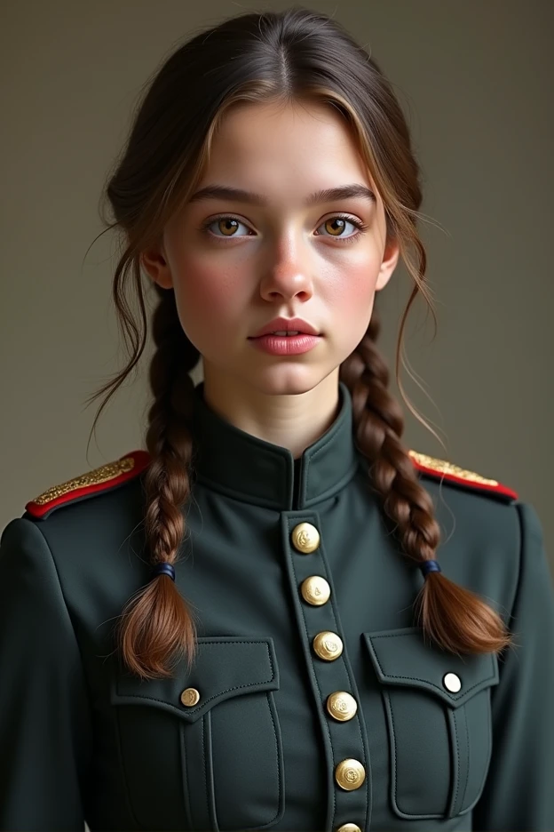 1girl, old war photograph,((eye contact)),,