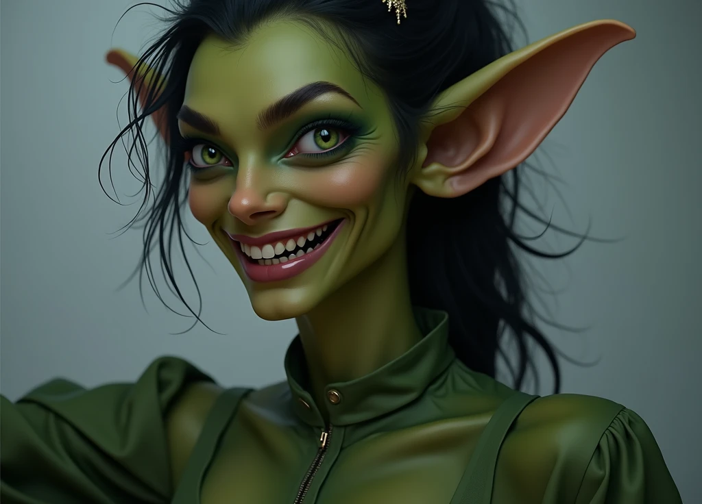 realistic elf woman, very detailed faces, all body, black hair, , bust, , ((Big round green eyes)), The most beautiful face, big and regular breasts, NSFW, red blush, blushing, slim abdomen: 1.2, detailed eyes, sexy, undressed, dark skin, naked, open mourh, legs open,