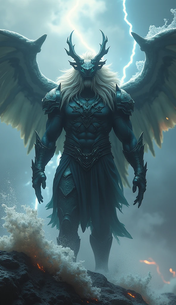 ((Tengu,Apparition)),Tenguの顔,muscle,Samurai Warriors,Full body armor is visible,High resolution,Horns on the head,Rugged body,Hulk,(translucent,Reflex muscles),(Surrealism