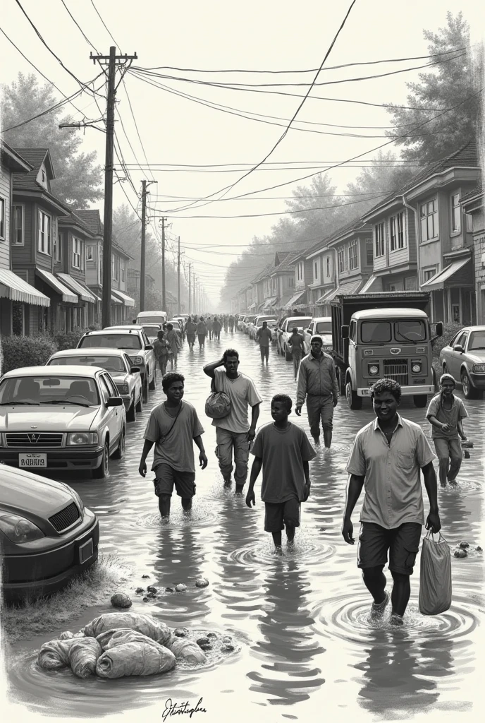 The image shows a group of very cute 12-year-old girls in the rain, at the nudist bus stop, waiting for the bus, with their entire bodies wet, wet hair, ((barefoot)), 16k, highres, best quality, award winning, high quality, high details, super detail, textured skin, anatomically correct, ccurate, masterpiece, retina, UHD